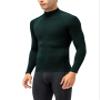 Men's Compression Shirts Long Sleeve Athletic Workout Tops Gym Undershirts Active Sports Baselayers Dark Green view 2