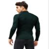 Men's Compression Shirts Long Sleeve Athletic Workout Tops Gym Undershirts Active Sports Baselayers Dark Green view 3