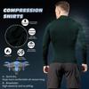 Men's Compression Shirts Long Sleeve Athletic Workout Tops Gym Undershirts Active Sports Baselayers Dark Green view 4