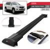 accessorypart Compatible with Toyota Land Cruiser Prado (J150) 2010-2023 Fly Model Car Roof Rack Cross Bar Black Aluminium 2 Bars view 3