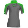 Sola Junior Short Sleeve Rashvest - Charcoal/Green A1743 JS view 1