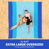 Famstar Beach Blanket Oversized Extra Large 10'X 9',Waterproof Sandproof Beach Blanket 2-8 Adults Lightweight Durable for Travel Camping Hiking Picnic (10'X 9', Blue) view 2