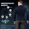 Men's Compression Shirts Long Sleeve Athletic Workout Tops Gym Undershirts Active Sports Baselayers Navy view 4
