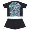 YONGHS Kids Girls 2-Piece Rash Guards Swimsuit Printed Bathing Suits Swimwear Tank Top and Shorts Outfits Summer Lily Pink 8 Years view 4
