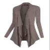 Urban CoCo Women's Drape Front Open Cardigan Long Sleeve Irregular Hem (2XL, Chocolate) view 1
