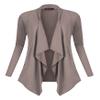 Urban CoCo Women's Drape Front Open Cardigan Long Sleeve Irregular Hem (2XL, Chocolate) view 2
