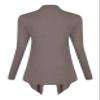 Urban CoCo Women's Drape Front Open Cardigan Long Sleeve Irregular Hem (2XL, Chocolate) view 3