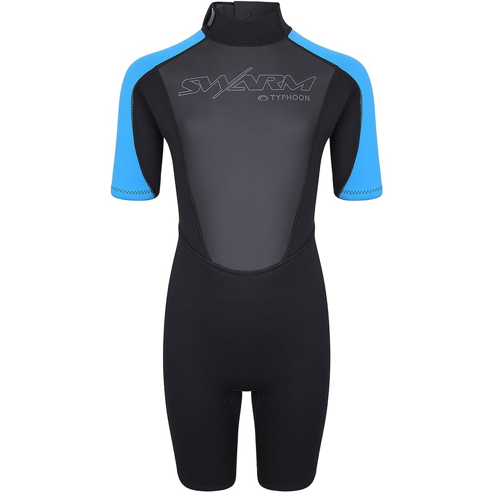 Typhoon Swarm3 Boys 3/2mm Shorty Wetsuit - Black/Blue 250992 M