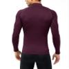 Men's Compression Shirts Long Sleeve Athletic Workout Tops Gym Undershirts Active Sports Baselayers Wine view 3