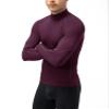 Men's Compression Shirts Long Sleeve Athletic Workout Tops Gym Undershirts Active Sports Baselayers Wine view 4