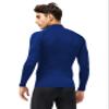 Men's Compression Shirts Long Sleeve Athletic Workout Tops Gym Undershirts Active Sports Baselayers Blue Large view 4