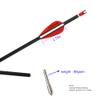 24pc ID 4.2mm .165" Custom Length 22-32 Inch Carbon Arrows Spine 300 350 400 500 600 700 800 900 1000 Target Practice & Hunting Arrow Rotatable Nock for Recurve Bow Compound Bow Adult Youth Shooting view 4