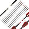 24pc ID 4.2mm .165" Custom Length 22-32 Inch Carbon Arrows Spine 300 350 400 500 600 700 800 900 1000 Target Practice & Hunting Arrow Rotatable Nock for Recurve Bow Compound Bow Adult Youth Shooting view 3