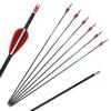 24pc ID 4.2mm .165" Custom Length 22-32 Inch Carbon Arrows Spine 300 350 400 500 600 700 800 900 1000 Target Practice & Hunting Arrow Rotatable Nock for Recurve Bow Compound Bow Adult Youth Shooting view 1