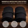 warreplica British WW1 Long Puttees/British Wool Leggings Wraps/WW1 British Leg Wraps Gear-Black 96inch-Historical Reproduction Military Gaiters for WWII Uniform Costume or Collectors Display view 4