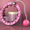 Intelligent Magnetic Therapy Hula Hoop, Adjustable Size with Digital Counter Adult and Youth Fitness Circle, Home Exercise Massage Circle/Pink/L view 1