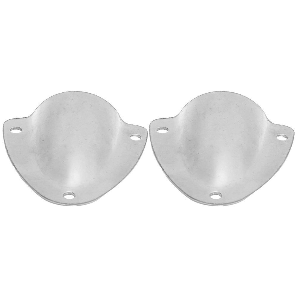 Acouto 2pcs Clam Shell Vent Cable Pass Through Protective Cover, Polished Stainless Steel, Marine Boat Hardware