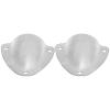Acouto 2pcs Clam Shell Vent Cable Pass Through Protective Cover, Polished Stainless Steel, Marine Boat Hardware view 1