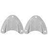 Acouto 2pcs Clam Shell Vent Cable Pass Through Protective Cover, Polished Stainless Steel, Marine Boat Hardware view 2