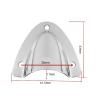 Acouto 2pcs Clam Shell Vent Cable Pass Through Protective Cover, Polished Stainless Steel, Marine Boat Hardware view 3