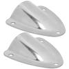 Acouto 2pcs Clam Shell Vent Cable Pass Through Protective Cover, Polished Stainless Steel, Marine Boat Hardware view 4