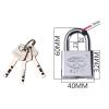 WXYZ Keyed Padlocks Heavy-Duty Stainless Steel Chain Lock, Waterproof and Rustproof Bicycle Lock, Bicycle, Warehouse, Outdoor Lock (Color : 1m) view 4