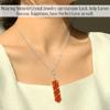 Amazing Gemstone Carnelian Crystal Necklace, Crystals and Healing Stones Silver Chain Real Carnelian Necklace for Women, Wire Wrapped Spiral Pencil Point view 3