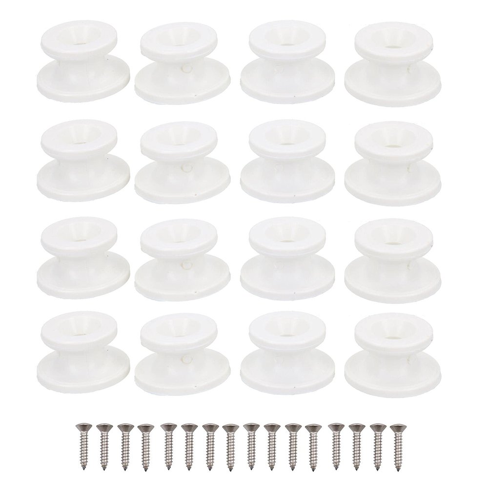 AB Tools 12 Pack OEM White Boat Cover Sprayhood Button Tie Down Hook Stainless Screws
