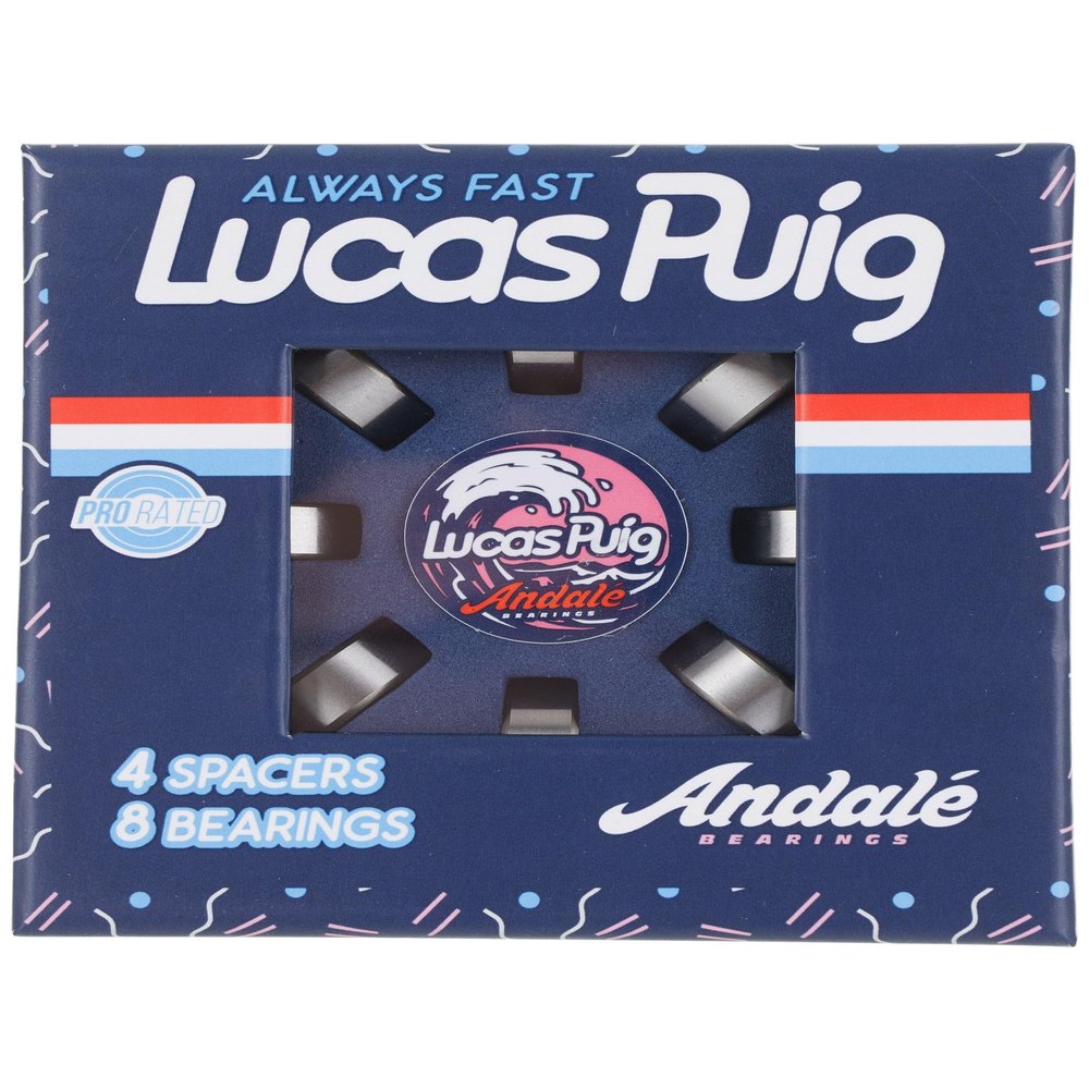 Andale Skateboard Bearings Lucas Puig Pro Rated Set of 8