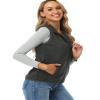 Fuinloth Women's Fleece Vest, Polar Soft Sleeveless Classic Fit with Zip up Pockets Charcoal XX-Large view 2