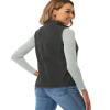 Fuinloth Women's Fleece Vest, Polar Soft Sleeveless Classic Fit with Zip up Pockets Charcoal XX-Large view 3