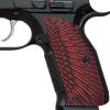 Guuun G10 Grips for CZ Shadow 2 Tactical CZ-75 Slim Palm Sunburst Texture - Red/Black view 1