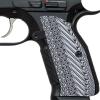 Guuun G10 Grips for CZ Shadow 2 Tactical CZ-75 Slim Palm OPS Tactical Texture - White/Black view 1