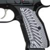 Guuun G10 Grips for CZ Shadow 2 Tactical CZ-75 Slim Palm Sunburst Texture - White/Black view 1