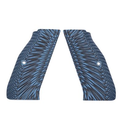 Guuun G10 Grips for CZ Shadow 2 Tactical CZ-75 Slim Palm Sunburst Texture - Blue/Black