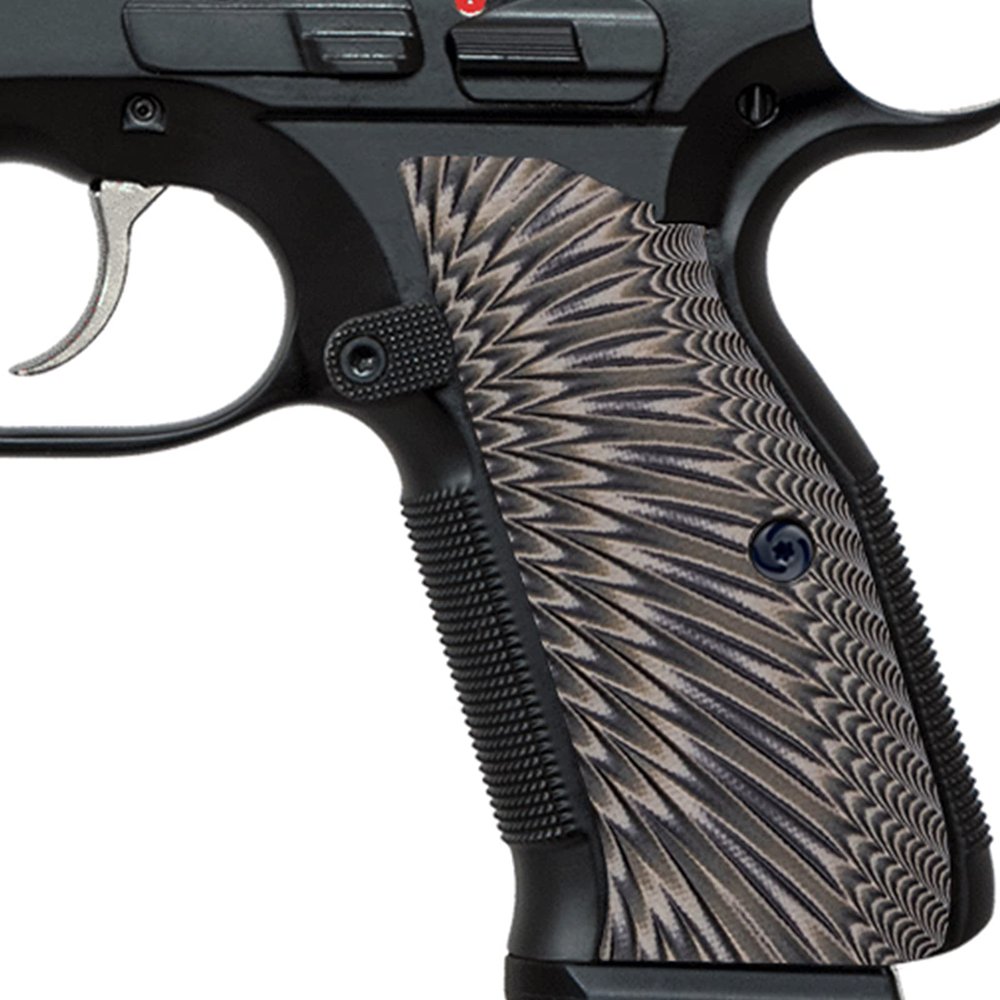 Guuun G10 Grips for CZ Shadow 2 Tactical CZ-75 Slim Palm Sunburst Texture - Coyote Color