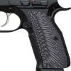 Guuun G10 Grips for CZ Shadow 2 Tactical CZ-75 Slim Palm Sunburst Texture - Gray/Black view 1