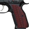 Guuun G10 Grips for CZ Shadow 2 Tactical CZ-75 Slim Palm OPS Tactical Texture - Red/Black view 1