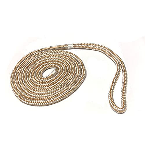 Gen3 Marine Double Braid Gold/White Boat Dock Line (1/2" x 20')