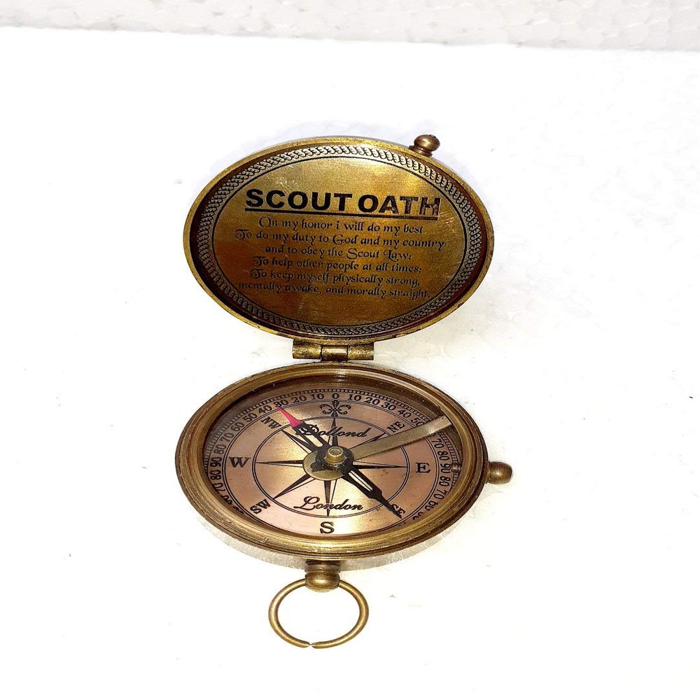 Vimal Nautical Antique Brass Compass Scout Compass Brass Flat Compass Pocket Compass Vintage Compass Lid Compass Gift