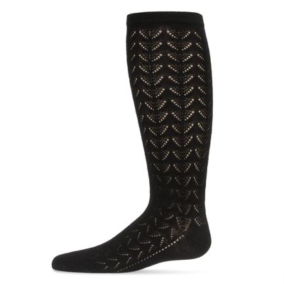 MeMoi Pelerine Cotton Blend Knee High Socks Winter White 8