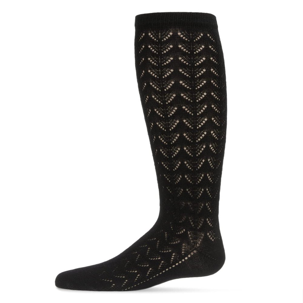 MeMoi Pelerine Cotton Blend Knee High Socks Winter White 8