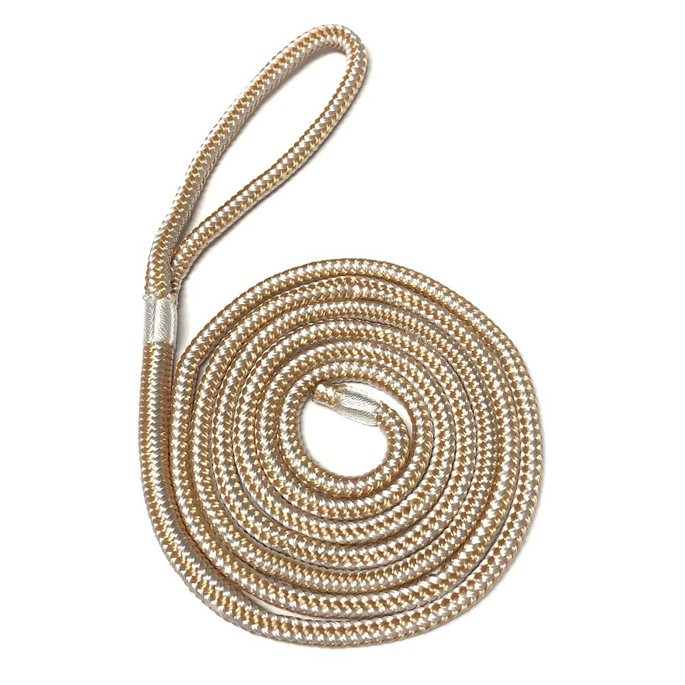 Gen3 Marine Double Braid Gold/White Boat Dock Line (5/8" x 30')