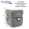 RecPro RV Toilet 5.8 Gallon Portable | Camping Compact Travel Toilet with Level Indicator | 12L Fresh Water Tank | 22L Waste Holding Tank view 3