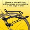 Topeak TetraRack R1 Front Bike Rack  Quick-Mount Adjustable for Road, Cross, Hybrid & Touring Bikes, QuickTrack System, 15 lb Load Capacity, Strap Mount Design view 3