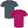 Gildan Men's Heavy Cotton Adult T-Shirt, 2-Pack 2XL+Dark Heather/Berry view 1