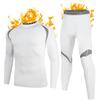 Muezna Men's Thermal Top and Bottom Set Underwear Long Johns Base Layer with Soft Fleece Lined White view 1