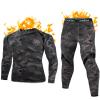 Muezna Men's Thermal Top and Bottom Set Underwear Long Johns Base Layer with Soft Fleece Lined Camouflage view 1