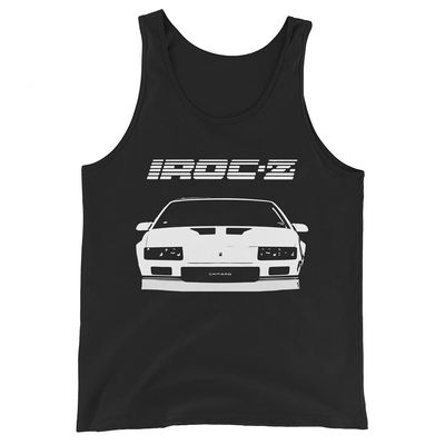 JG Infinite Retro 3rd Gen White Chevy Camaro IROC-Z Unisex Tank Top