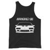 JG Infinite Retro 3rd Gen White Chevy Camaro IROC-Z Unisex Tank Top view 1